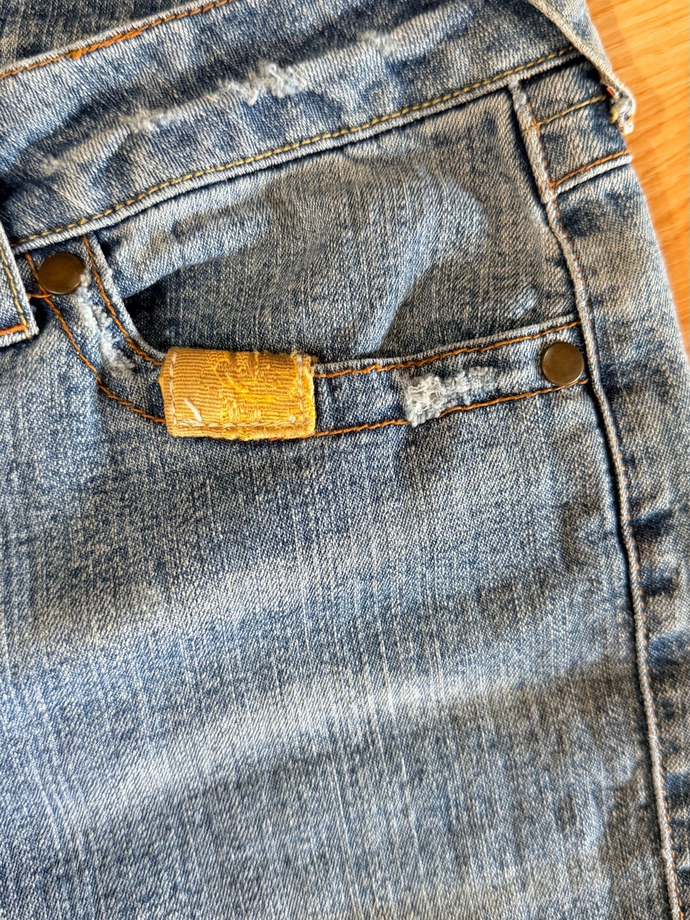 Cache Blue, black & yellow Patchwork Bootcut Jeans - Picture 8 of 14
